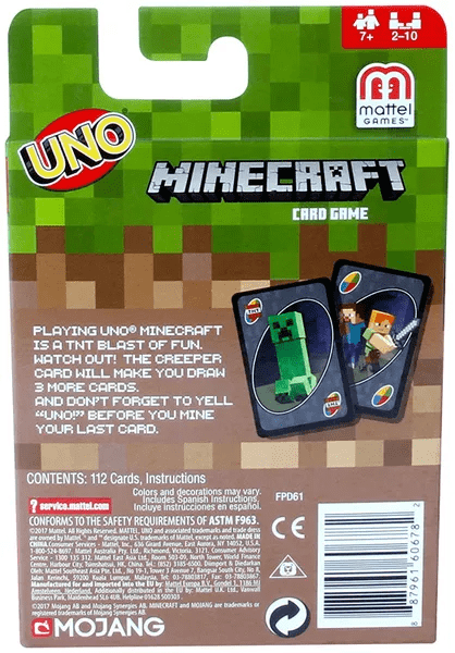 Настільна гра UNO: Minecraft / УНО: Майнкрафт UNO5 фото