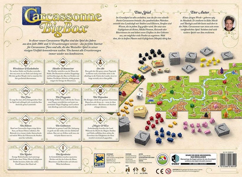 Настільна гра Carcassonne Big Box V3.0 / Каркасон Велика Коробка 3.0 f021 фото