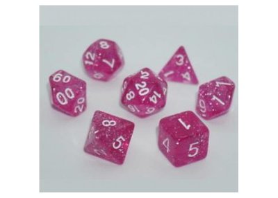 Набір кубиків Glitter 7 Dice Set - Pink Артикул: g7dglit13 фото