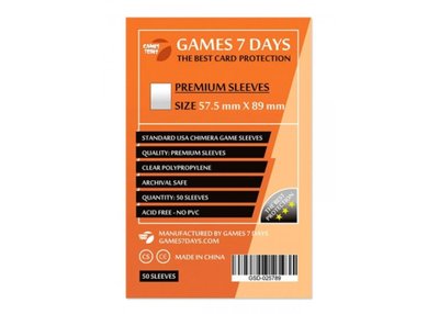 Протектори для карт Games7Days (57,5 х 89 мм, Premium USA Chimera, 50 шт.) (Premium) GSD-025789 фото