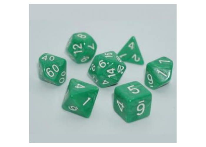 Набір кубиків Pearl 7 Dice Set - Green  g7dpearl16 фото