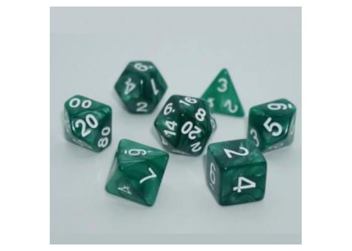 Набір кубиків Pearl 7 Dice Set - Dark Green g7dpearl05 фото