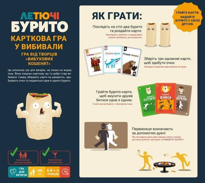 Настільна гра Летючі бурито  / Throw Throw Burrito GKCH176 фото