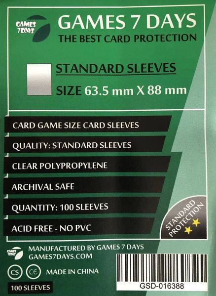 Протектори для карт Games7Days (63,5 х 88 мм, Card Game, 100 шт.) (STANDART) GSD-016388 фото