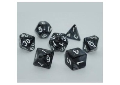 Набір кубиків Pearl 7 Dice Set - Black (w-gold)  g7dpearl08 фото