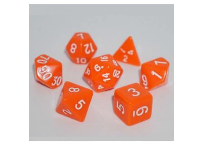 Набір кубиків Opaque 7 Dice Set - Orange  g7dopaq03 фото