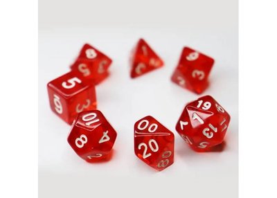 Набір кубиків Transparent 7 Dice Set - Red  g7dtran02 фото