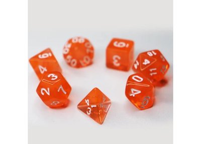 Набір кубиків Transparent 7 Dice Set - Orange g7dtran03 фото