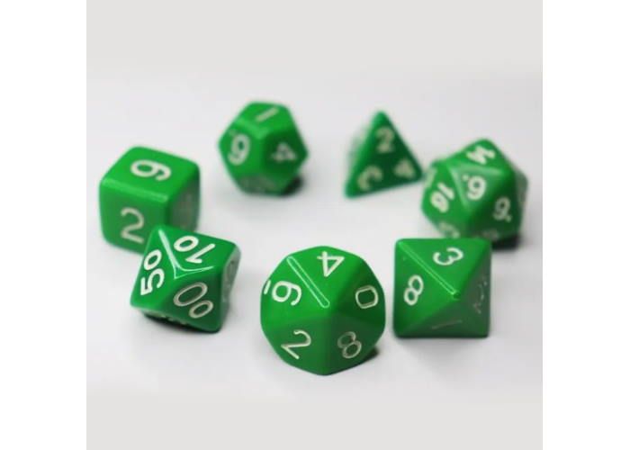 Набір кубиків Opaque 7 Dice Set - Green g7dopaq02 фото