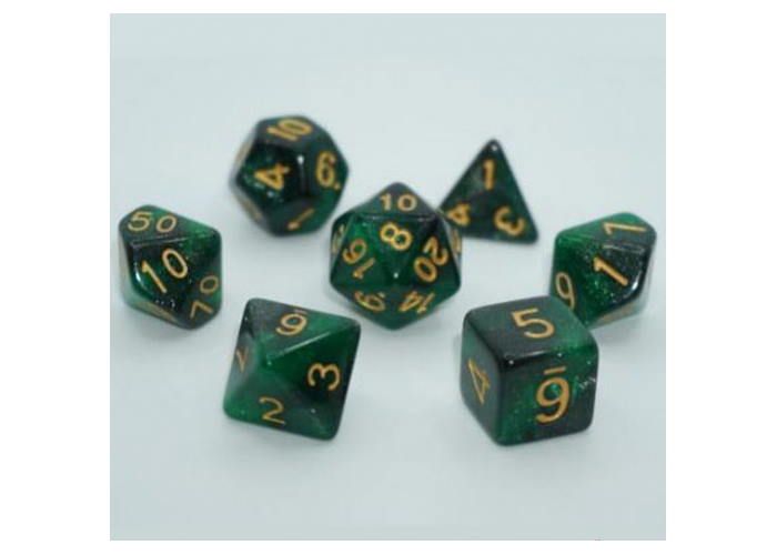 Набір кубиків Galaxy 7 Dice Set - Dark green g7dgala05 фото