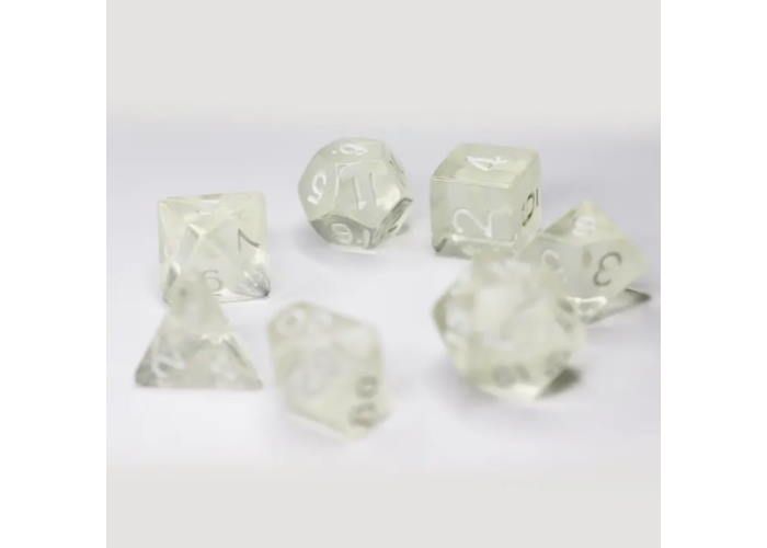 Набір кубиків Transparent 7 Dice Set - Colorless  g7dtran11 фото