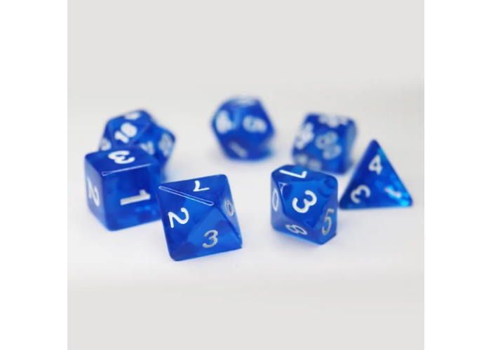 Набір кубиків Transparent 7 Dice Set - Blue g7dtran06 фото