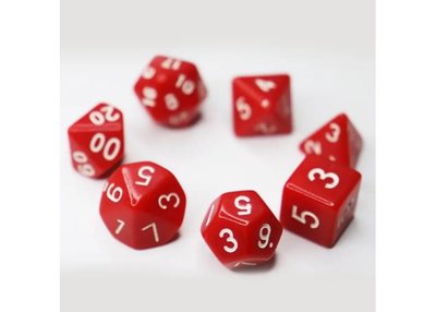 Набір кубиків Opaque 7 Dice Set - Red g7dopaq06 фото