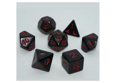 Набір кубиків Opaque 7 Dice Set - Black (w-red) g7dopaq08 фото