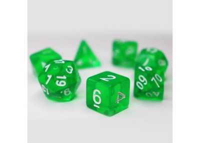 Набір кубиків Transparent 7 Dice Set - Green  g7dtran05 фото