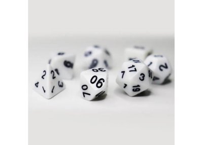 Набір кубиків Opaque 7 Dice Set - White g7dopaq07 фото