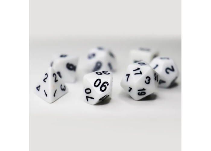 Набір кубиків Opaque 7 Dice Set - White g7dopaq07 фото