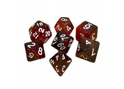 Набір кубиків Double Color Glitter 7 Dice Set - Black-Red g7dglitdc13 фото