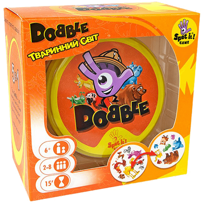 Настільна гра Доббл Тваринний Світ  / Dobble Animals 6289 фото