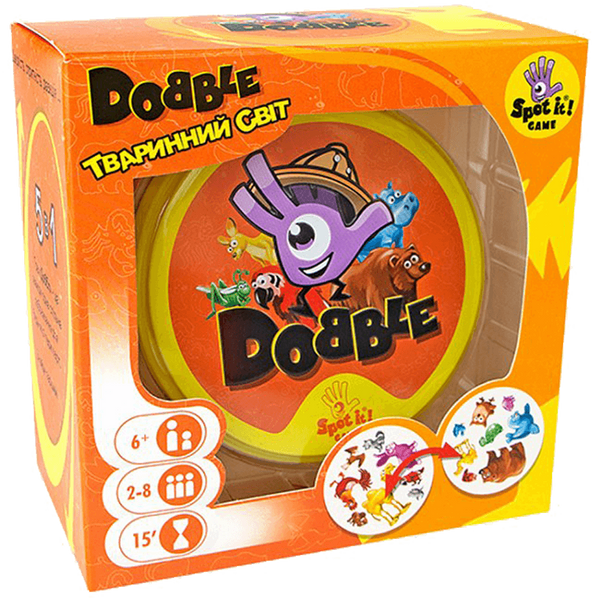 Настільна гра Доббл Тваринний Світ  / Dobble Animals 6289 фото