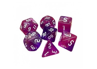 Набір кубиків Double Color Glitter 7 Dice Set - Pink-Purple g7dglitdc03 фото