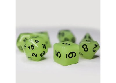 Набір кубиків Glow in the dark 7 Dice Set - White g7dglow05 фото