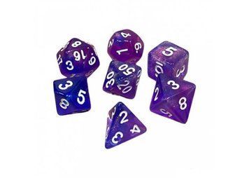 Набір кубиків Double Color Glitter 7 Dice Set - Blue-Purple g7dglitdc14 фото
