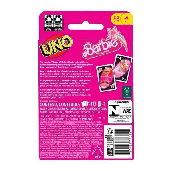 Настільна гра UNO: Barbie the Movie / УНО: Барбі в кіно UNO4 фото