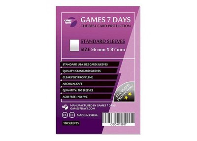 Протектори для карт Games7Days 56 х 87 мм 100 шт (STANDART) GSD-015687 фото