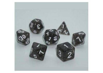 Набір кубиків Glitter 7 Dice Set - Black g7dglit10 фото