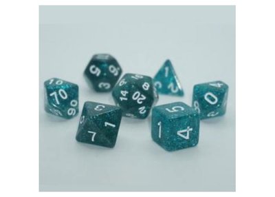 Набір кубиків Glitter 7 Dice Set - Aqua g7dglit09 фото